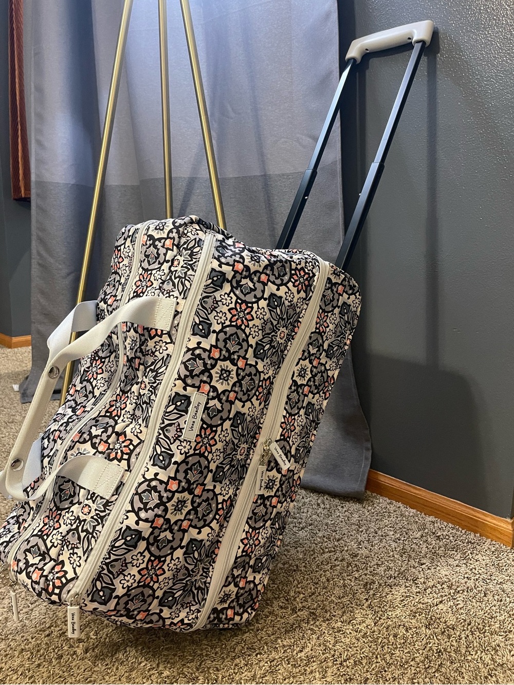 Vera Bradley Lisbon Medallion wheeled carry-on duffle - Picture 2 of 11